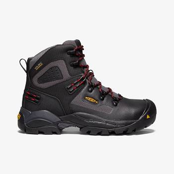 KEEN ST. Paul 6" WP (Carbon-Fiber Toe) - Cierne Pracovne Cizmy Panske, K0246SK